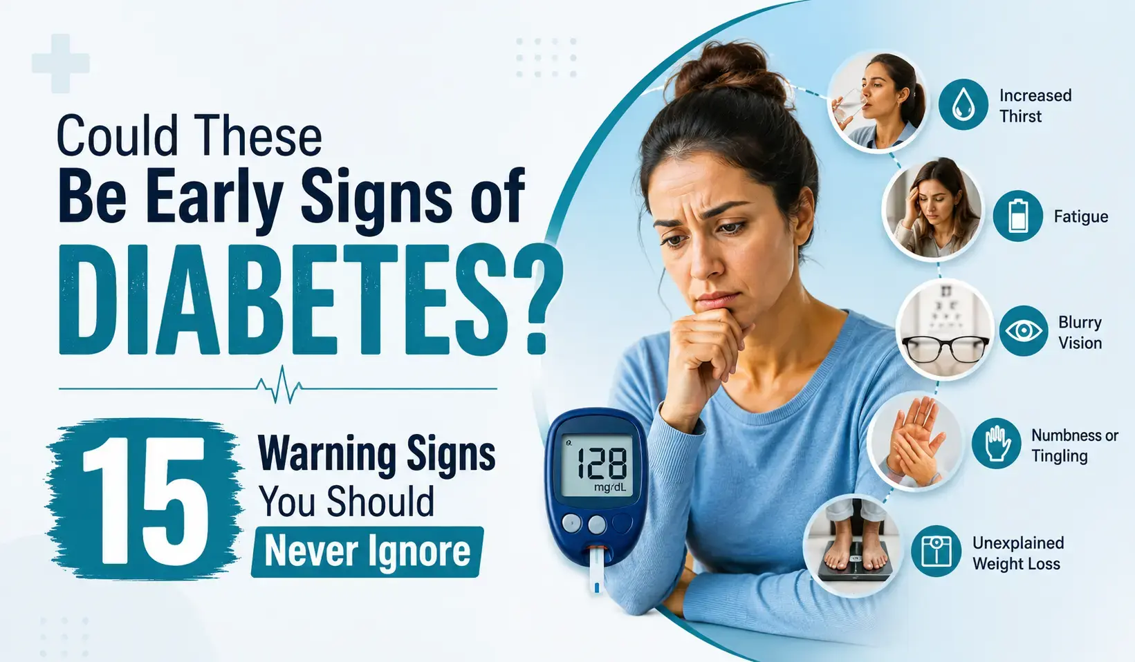 Cover image for article: Could These Be Early Signs of Diabetes? 15 Warning Signs You Should Never Ignore