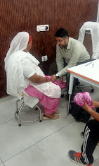 Doctor checking an infant